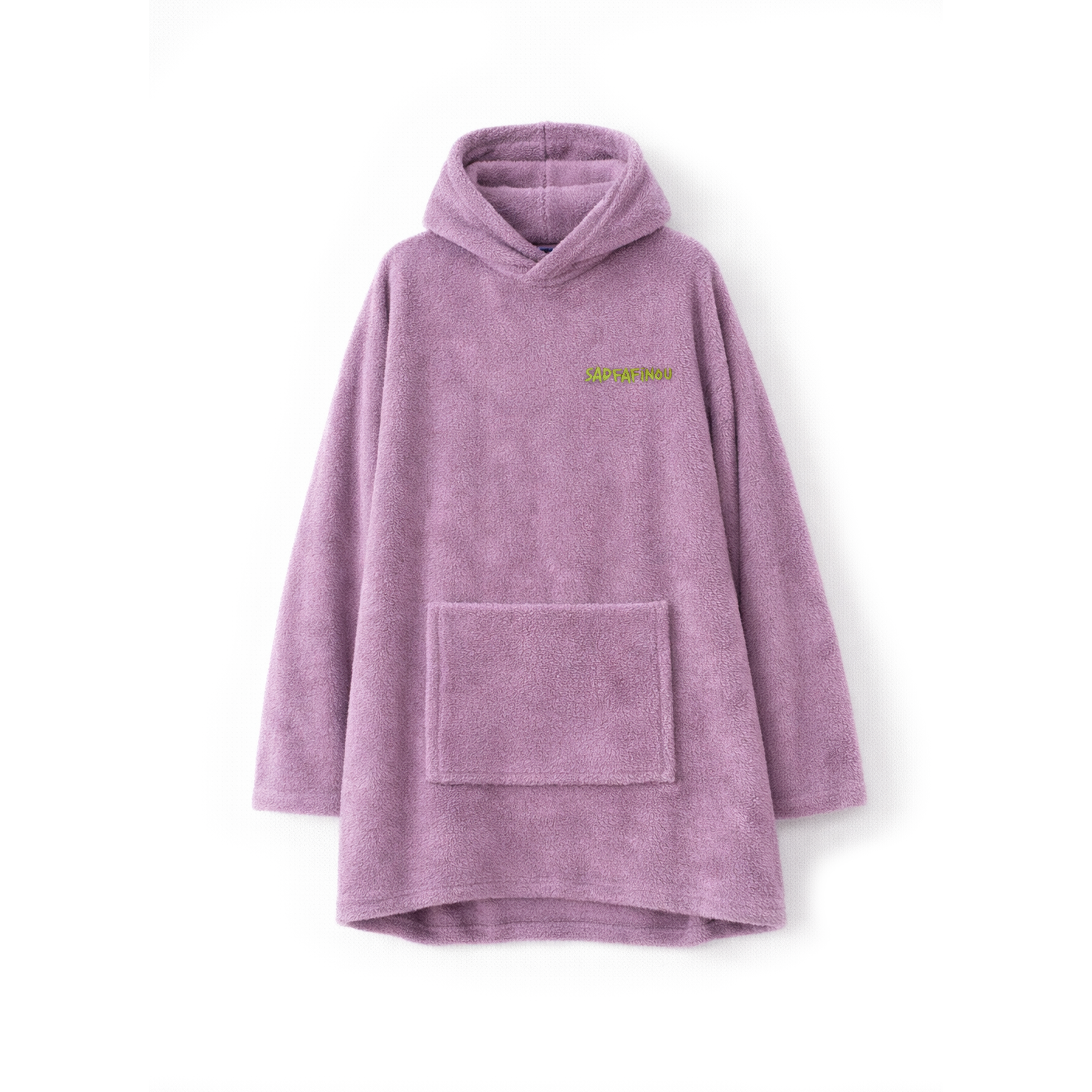 Plaid à capuche pinky violet