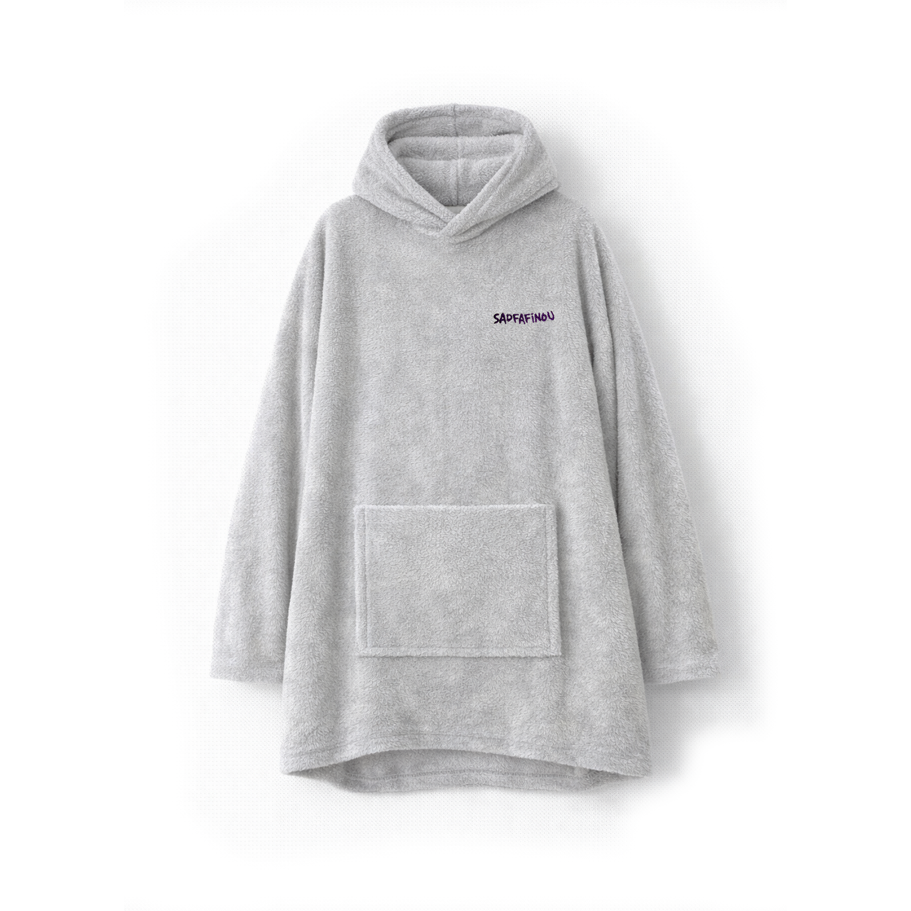 Plaid à capuche Gris clair